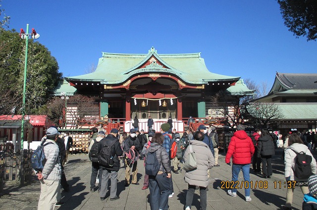 2022年1月8日 第161回定例ウォーク 亀戸天神社